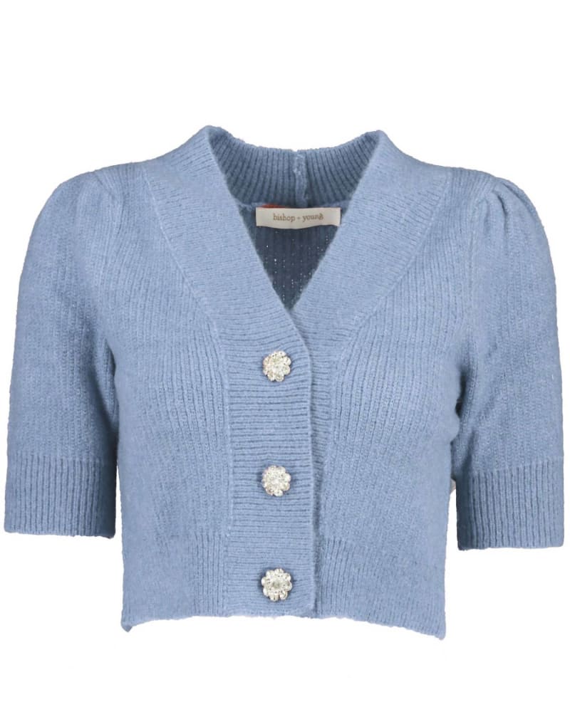 Front of a size Large Emerson Crop Sweater in Pacific in Pacific by bishop + young. | dia_product_style_image_id:334036